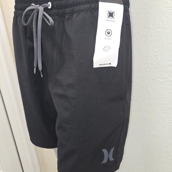 NWT HURLEY-BLACK LIGHT WEIGHT SPORTS SHORT - Picture 2 of 9